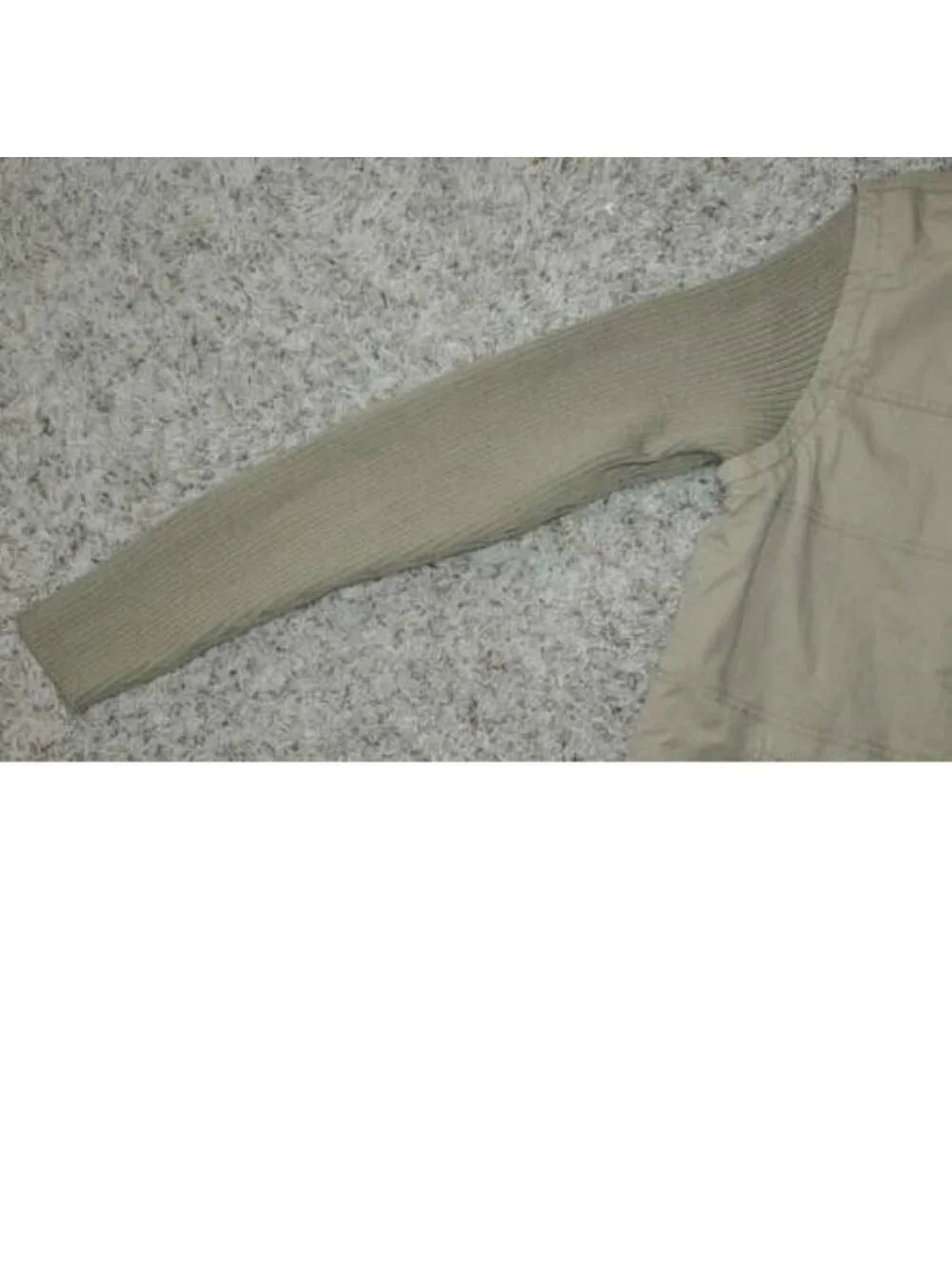Mens Levis Jacket Beige Large California Mock Layer Sweater Sleeve Zip Front